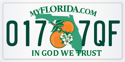 FL license plate 0177QF