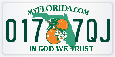 FL license plate 0177QJ