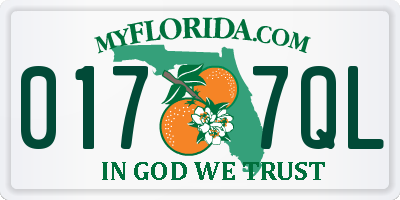 FL license plate 0177QL
