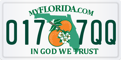 FL license plate 0177QQ