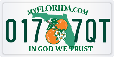 FL license plate 0177QT