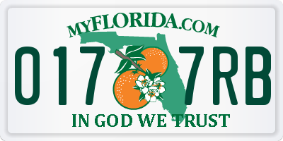 FL license plate 0177RB