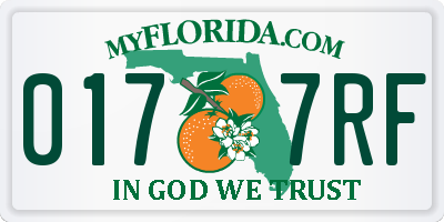 FL license plate 0177RF