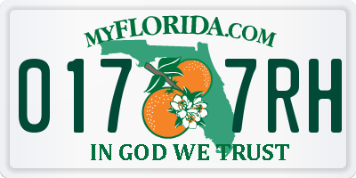 FL license plate 0177RH