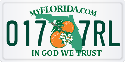 FL license plate 0177RL