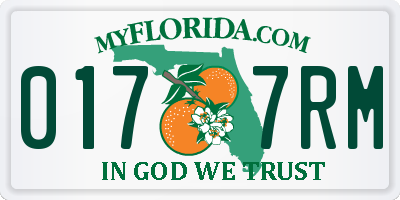 FL license plate 0177RM