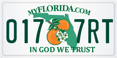 FL license plate 0177RT