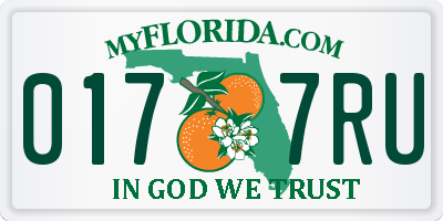 FL license plate 0177RU