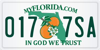 FL license plate 0177SA