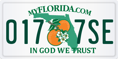 FL license plate 0177SE