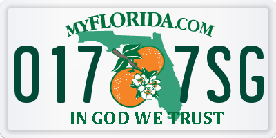 FL license plate 0177SG