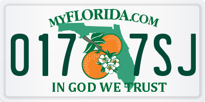 FL license plate 0177SJ