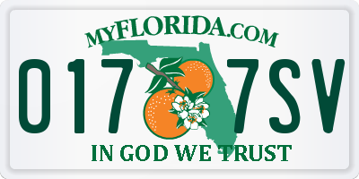 FL license plate 0177SV