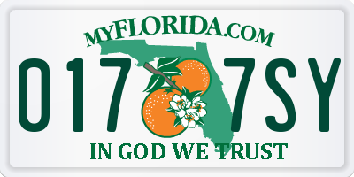 FL license plate 0177SY
