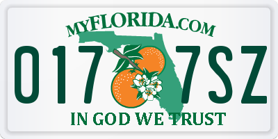 FL license plate 0177SZ