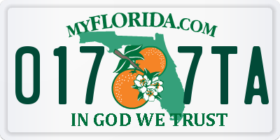 FL license plate 0177TA