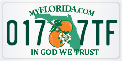FL license plate 0177TF