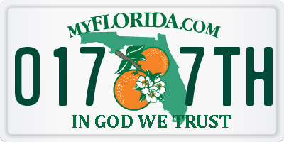 FL license plate 0177TH