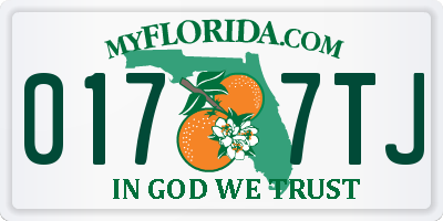 FL license plate 0177TJ