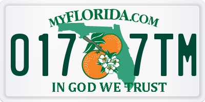 FL license plate 0177TM