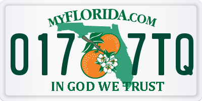 FL license plate 0177TQ