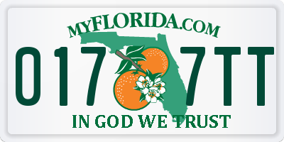 FL license plate 0177TT