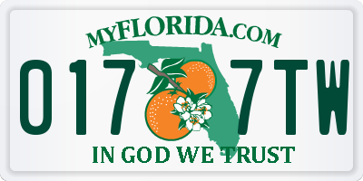 FL license plate 0177TW