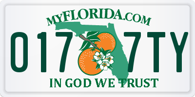 FL license plate 0177TY
