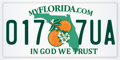 FL license plate 0177UA