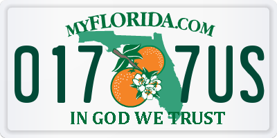 FL license plate 0177US