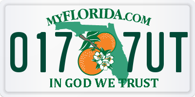 FL license plate 0177UT