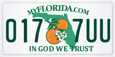 FL license plate 0177UU