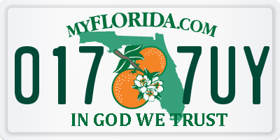 FL license plate 0177UY