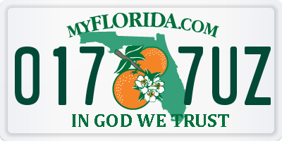 FL license plate 0177UZ