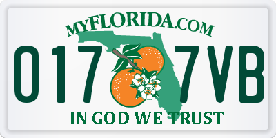 FL license plate 0177VB