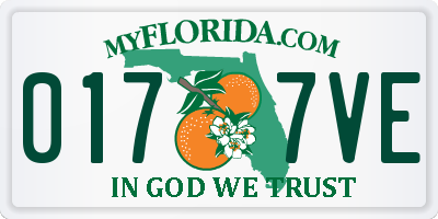 FL license plate 0177VE