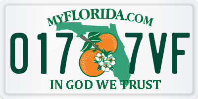 FL license plate 0177VF