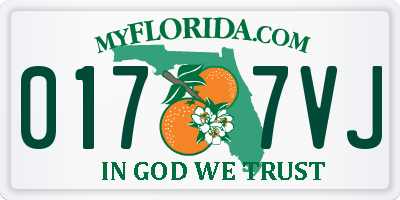 FL license plate 0177VJ