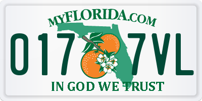FL license plate 0177VL