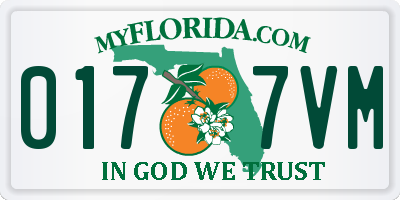 FL license plate 0177VM