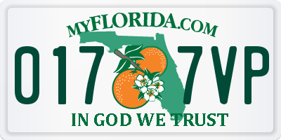 FL license plate 0177VP