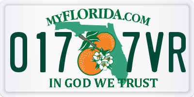 FL license plate 0177VR