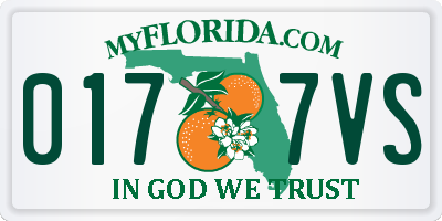 FL license plate 0177VS