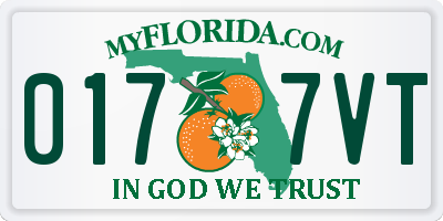 FL license plate 0177VT