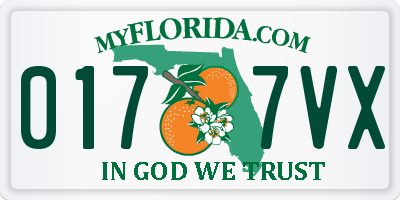 FL license plate 0177VX