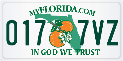 FL license plate 0177VZ