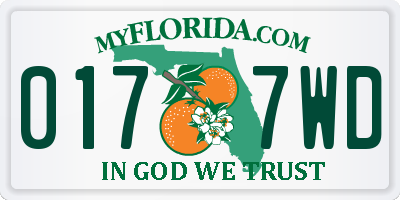 FL license plate 0177WD
