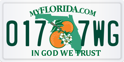 FL license plate 0177WG