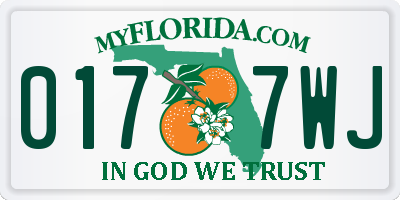 FL license plate 0177WJ