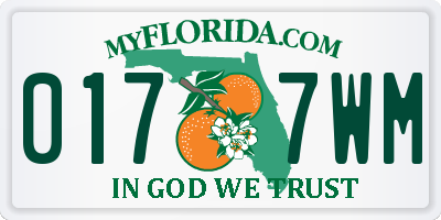 FL license plate 0177WM